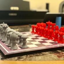 scacchi impostato tavola Giochi 3d print model - Mito3D