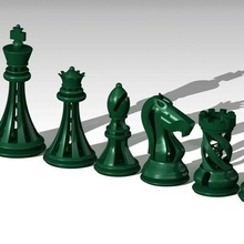 ajedrez conjunto intrigante elegante juego 3d print model - Mito3D