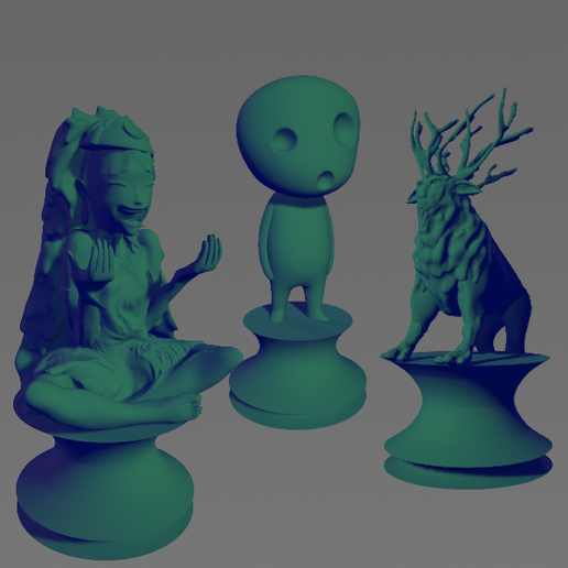 chess studio ghibli study 3D print model - Mito3D