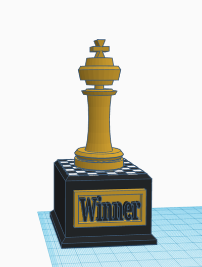 chess trophy game 3d print model - Mito3D