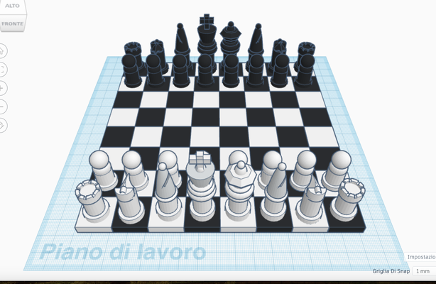 chessboard 3d print model - Mito3D