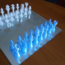 tablero de ajedrez piezas juego la sala figurine 3d print model - Mito3D