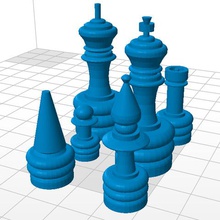 chessboard game set toy design 3d print model - Mito3D