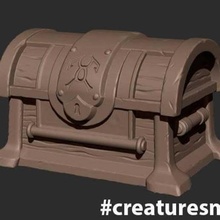 chest game boardgame dungeon dungeons dragons token treasure props 3d print model - Mito3D