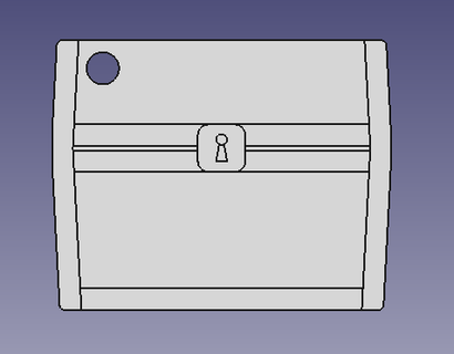 chest keychain key box 3d print model - Mito3D