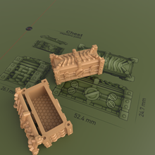 Truhe Miniatur Kriegsspiel Rollenspiel 3d print model - Mito3D