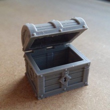 chest open lid game games wargaming terrain scenery treasure gloomhaven element award 28mm miniatures 3d print model - Mito3D