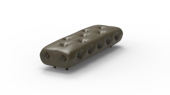 chesterfield bench banquette 3d print model - Mito3D