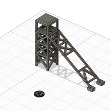 Chevalement Architektur Bergbau 3d print model - Mito3D