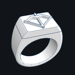 chevaliere le sagittaire jewel ring symbol zodiac star sign astrology 3d print model - Mito3D
