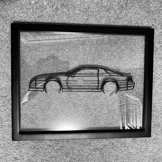 chevrolet 3rd gen camaro silhouette Art wall art car lovers gifts garage outline chevy v8 ss iroc iroc-z 3d print model - Mito3D