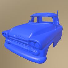 Chevrolet apache 1959 imprimable voiture corps micro traxxas axial scx Kyosho ninco robot d'exploration 1 24 28 miniz rc tamiya scalextric 3d print model - Mito3D