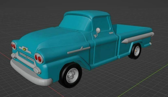chevrolet apache juguetes Arte juguete coches clásico camioneta 3d print model - Mito3D