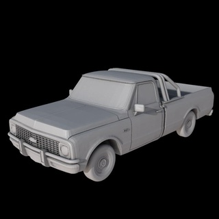 chevrolet c10 1972 auto car model replica bedpan van truck vehicle 3d print model - Mito3D