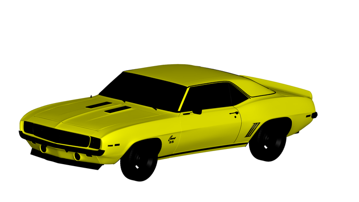 chevrolet camaro ss 1967 game car auto vehicle automobile transport rc ar vr game ready augmented reality virtual car3d 3d print model - Mito3D