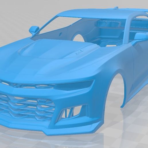 Chevrolet camaro zl1 2020 imprimível corpo carro jogos fenda escalextrico Tamiya rc miniz passatempo micro 3D print model - Mito3D