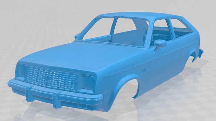 chevrolet chevette 1980 yazdırılabilir vücut araba oyun yuva ölçülü tamiya rc miniz hobi mikro döküm 3d print model - Mito3D