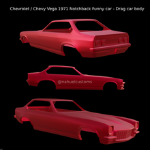 chevrolet chevy vega 1971 notchback funny car - drag body 1972 1973 rc custom diecast model kit slot racing 3d print model - Mito3D