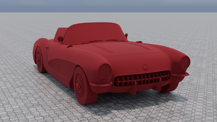 chevrolet corvette c1 car c2 c3 c4 c5 c6 blender 3d print model - Mito3D