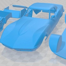 chevrolet corvette convertible 1968 printable car game slot scalextric tamiya rc miniz hobby micro 3d print model - Mito3D