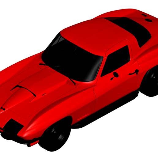 chevrolet corvette stingray 1967 3D print model - Mito3D