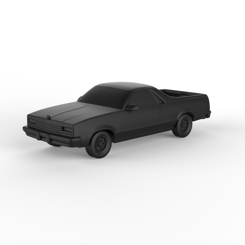 chevrolet el camino 1982 pre-supported Various diecast miniatures scalemodels collectibles 1/32 1/43 1/64 1/76 1/87 cars precision supported hobby diorama vehicles detailing collectors automobilia custom 3D print model - Mito3D