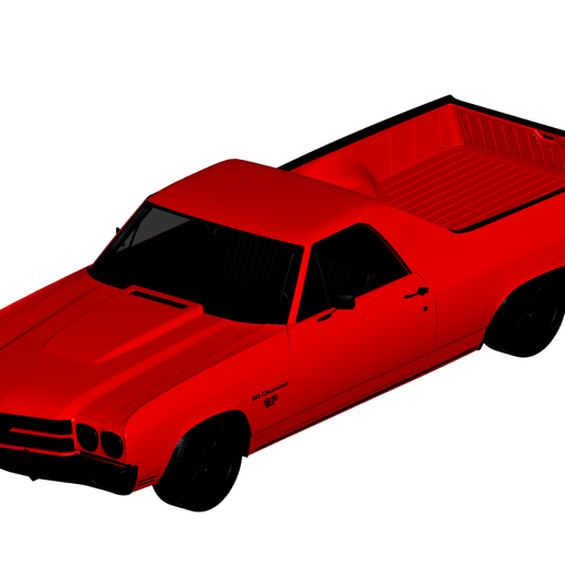 Chevrolet el camino ss 1970 3D print model - Mito3D