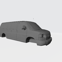 chevrolet express van cargo work truck car poly scale 3d print model - Mito3D