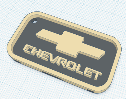 Chevrolet logo anahtarlık Portachiavi araba gadget araç teknoloji anahtarlar 3d print model - Mito3D