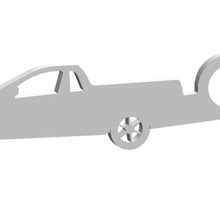 chevrolet montana keychain art car chevy 3d print model - Mito3D
