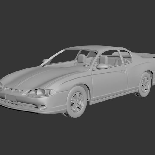 chevrolet monte carlo 2005 coche vehiculo coches pasatiempo americano auto automotor cupé rueda deportivo camino modelo imprimir impresión manejar rc juguete plastico 1 8 3D print model - Mito3D