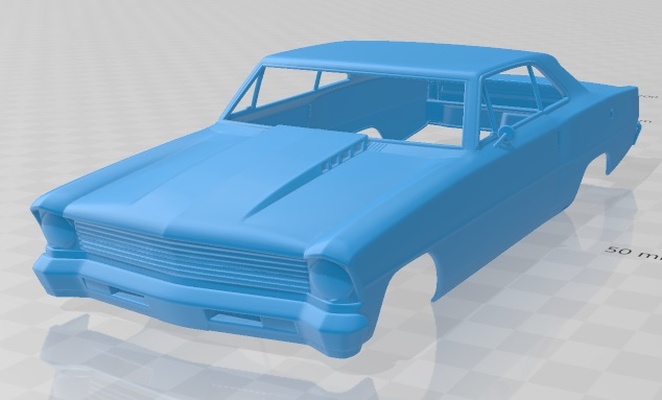 chevrolet nova konsept 2015 yazdırılabilir vücut araba oyun yuva ölçülü tamiya rc miniz hobi mikro döküm 3d print model - Mito3D