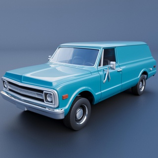 Chevrolet painel caminhão 1970 jogos carro carros veículo passatempo auto automotivo roda clássico sla fdm printcar impressão rc brinquedo interior 3d print model - Mito3D
