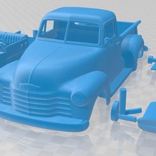 chevrolet pickup 1950 printable van game slot scalextric tamiya rc miniz hobby micro 3d print model - Mito3D