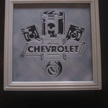 Chevrolet pistões arte auto tabela clássico 3d print model - Mito3D