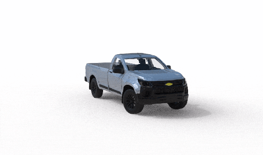 Chevrolet s10 tek taksi oyun 3d model kamyonet otomotiv tasarım gerçekçilik projeler Görüntüle chevy hayran pick up kamyon baskı meraklılar sevgililer işleme motor güç otomobiller 3d print model - Mito3D
