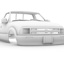 chevrolet s10 singlecab longbed 313mm verschiedene skalieren Waage Körper 1 10 toyota jeep ford vaterra axial traxxas 10th scale 3d print model - Mito3D