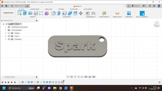 chevrolet spark key ring 3d print model - Mito3D