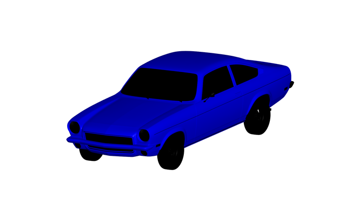 chevrolet vega 1969 game car auto vehicle automobile transport rc ar vr game ready augmented reality virtual car3d 3d print model - Mito3D