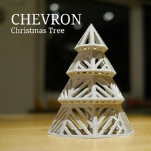 Chevron Weihnachten Baum Licht Dekoration Modell Teelicht 3d print model - Mito3D