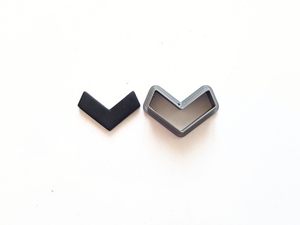 chevron clay cutter set Jewelry polymer mini stud small geometric abstract arrow pendant shape 3d print model - Mito3D