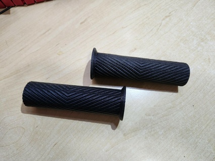 chevron motorcycle grip flexible filament bike grips 3d print model - Mito3D