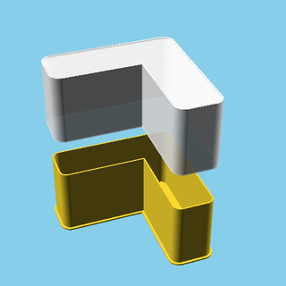 chevron nestable box v1 thing 3d print model - Mito3D