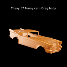 chevy 57 funny car - drag body belair 1957 rc slot diecast racing model kit tri chevrolet 3d print model - Mito3D