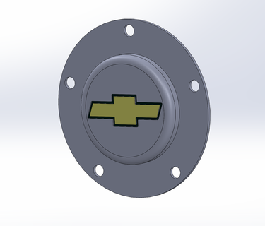 chevy 5 parafuso direção roda chifre excluir botão 3d print model - Mito3D