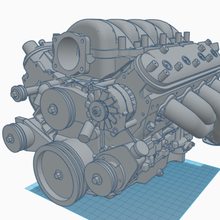 chevy camaro ls3 engine various hotrod muscle car 1 25 10 model parts hot rod ls 3d print model - Mito3D