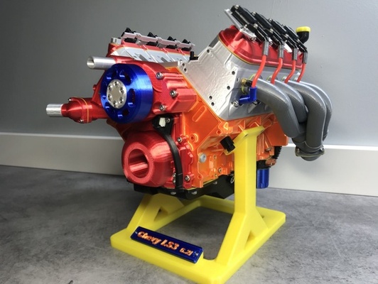 chevy ls3 9 16 water pump add-on engine 3d print model - Mito3D