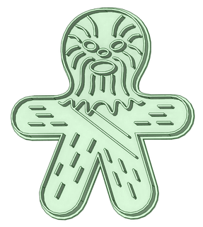 chewbacca whole 100mm cookie cutter Tools 3d print model - Mito3D