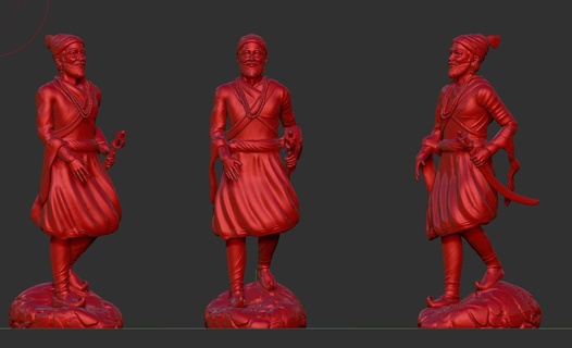 chhatrapati shivaji statue sculpture monument prix génial maharaj maharashtra maratha Bombay mettre pune miniatures souvenirs art sculptures 3d print model - Mito3D