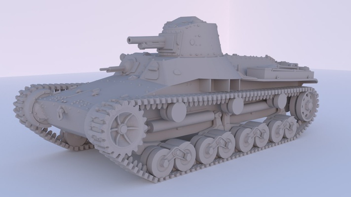 chi ni 1 72 tanque militares 3d print model - Mito3D